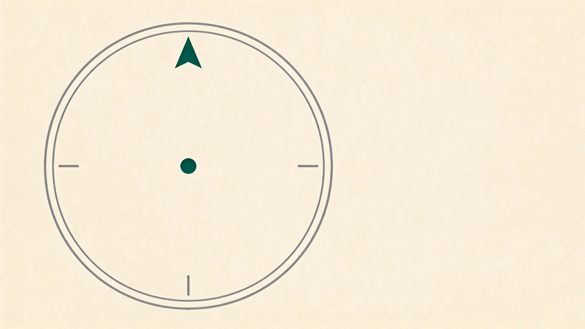 Illustratie van een eenvoudig kompas — visualisatie van onze onderzoeksmethodologie